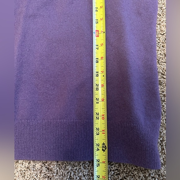 100% Cashmere Purple Lands End Women’s Sweater Size XL - Picture 10 of 10
